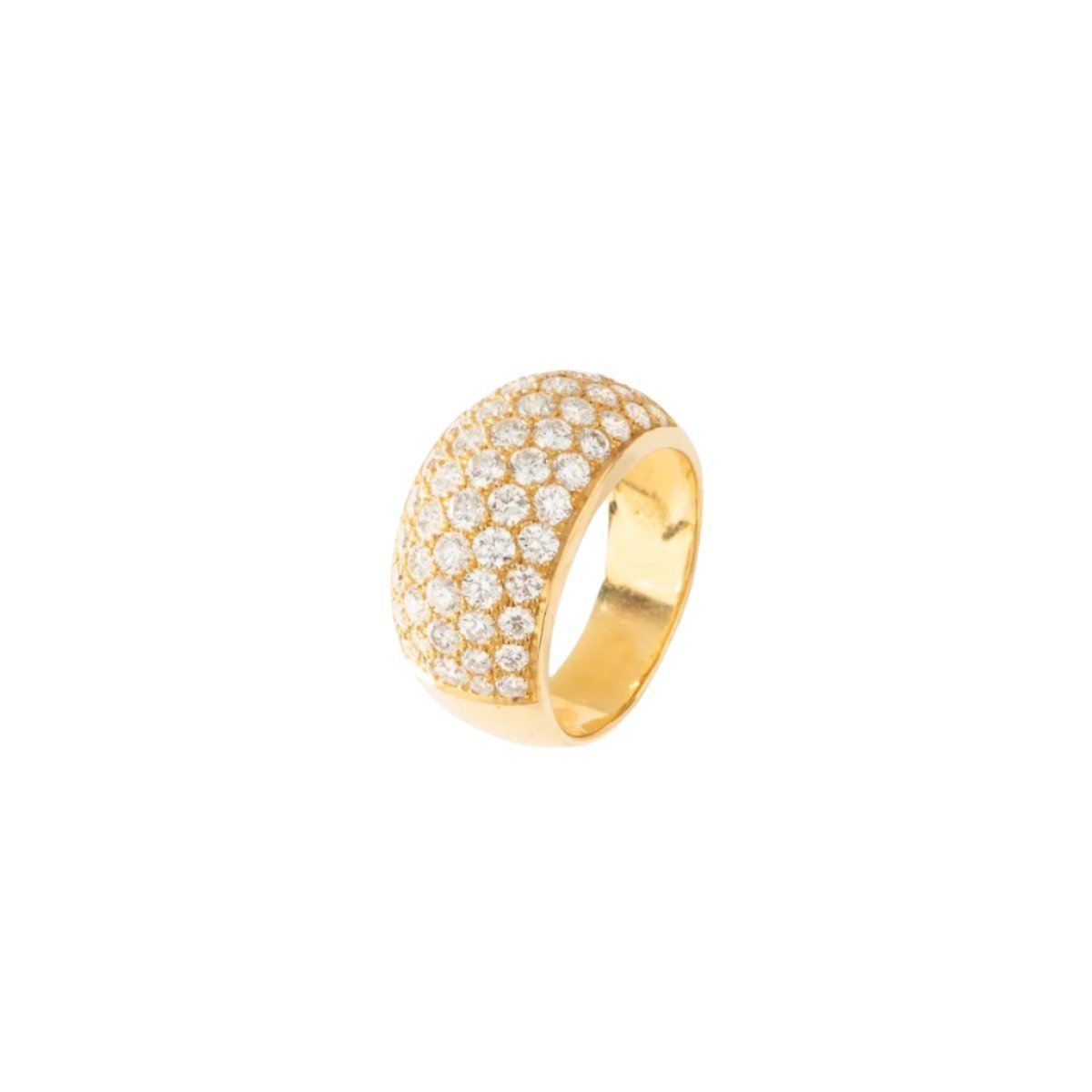 Bague jonc en or jaune et diamants - Castafiore