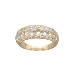 Bague Jonc en or jaune et diamants - Castafiore