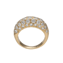 Bague Jonc en or jaune et diamants - Castafiore