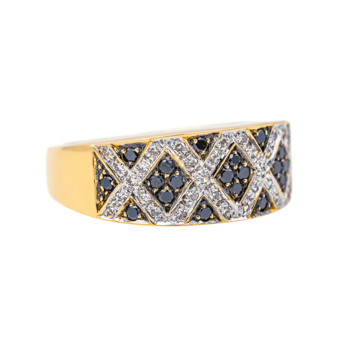 Bague Jonc en or jaune et diamants - Castafiore
