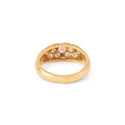 Bague Jonc en or jaune et diamants - Castafiore