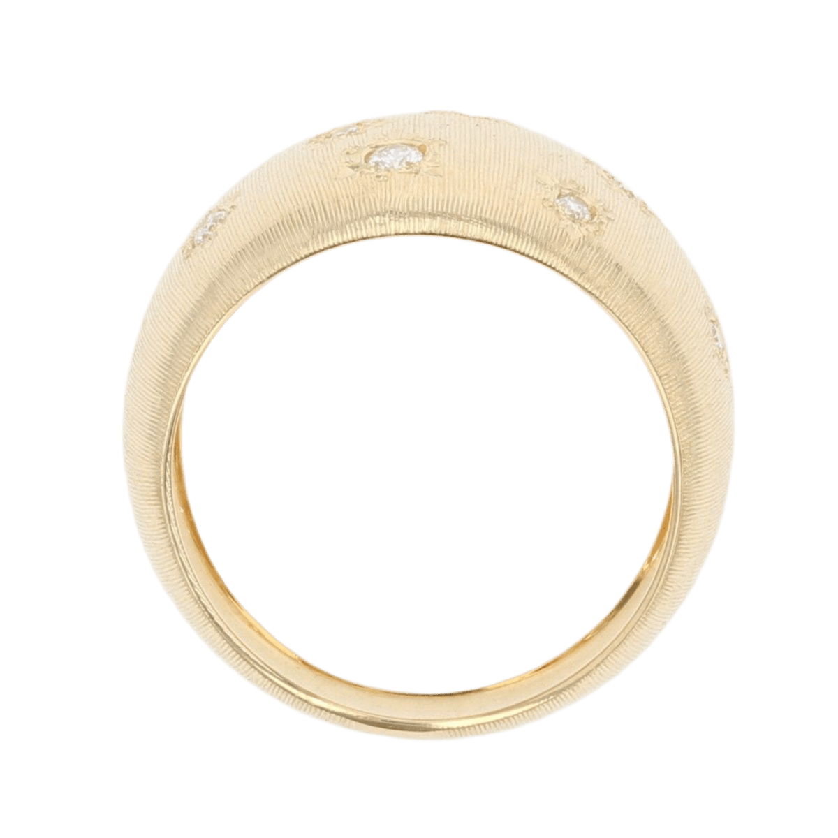 Bague Jonc en or jaune et diamants - Castafiore