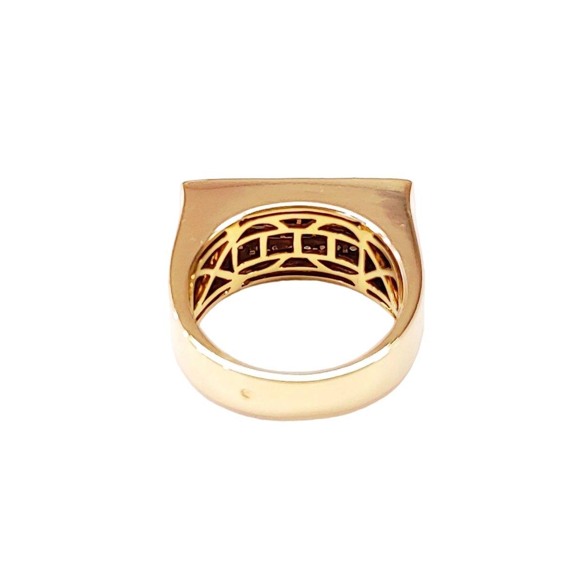 Bague Jonc en or jaune et diamants - Castafiore