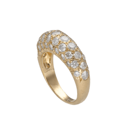 Bague Jonc en or jaune et diamants - Castafiore