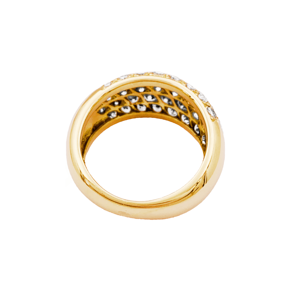 Bague Jonc en or jaune et diamants - Castafiore