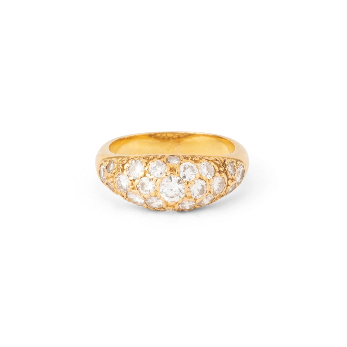 Bague Jonc en or jaune et diamants - Castafiore