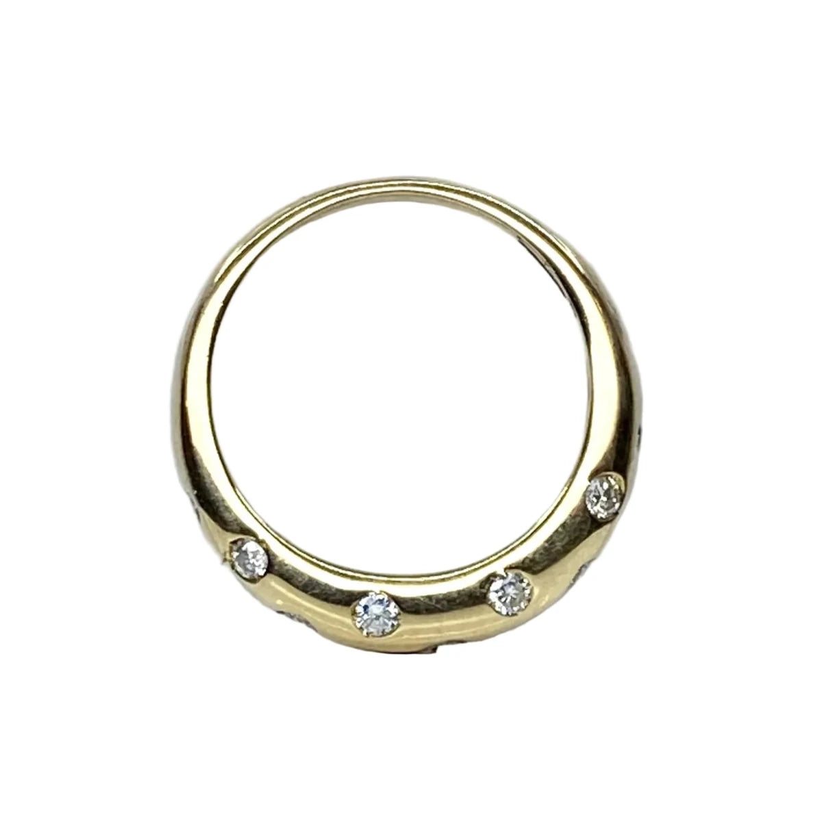 Bague Jonc en or jaune et diamants - Castafiore