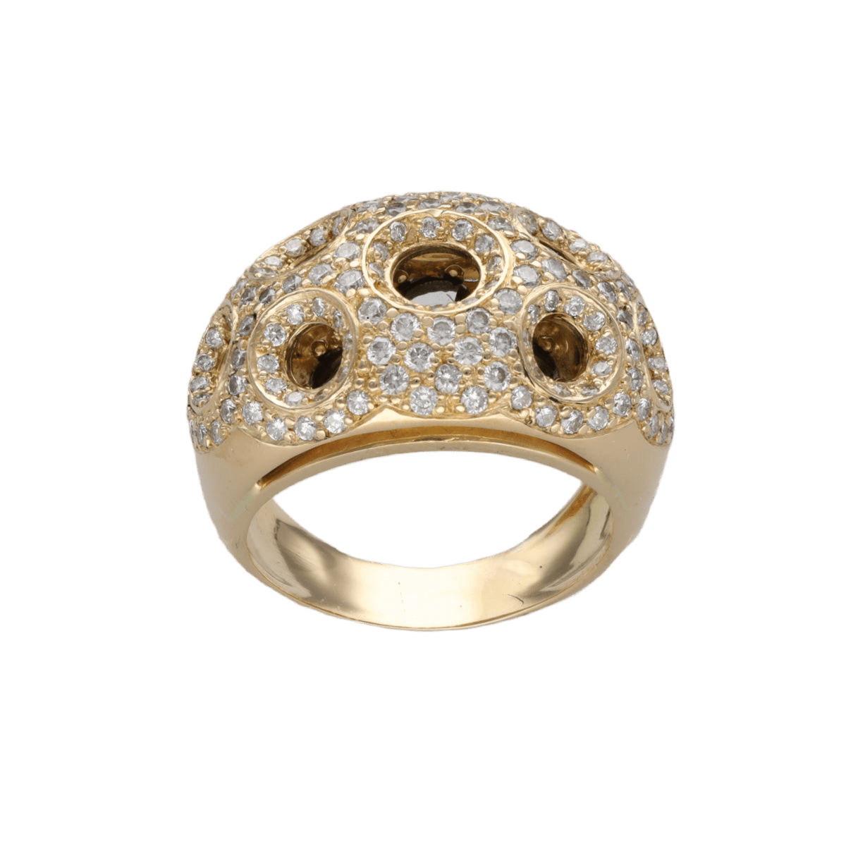 Bague Jonc en or jaune et diamants - Castafiore