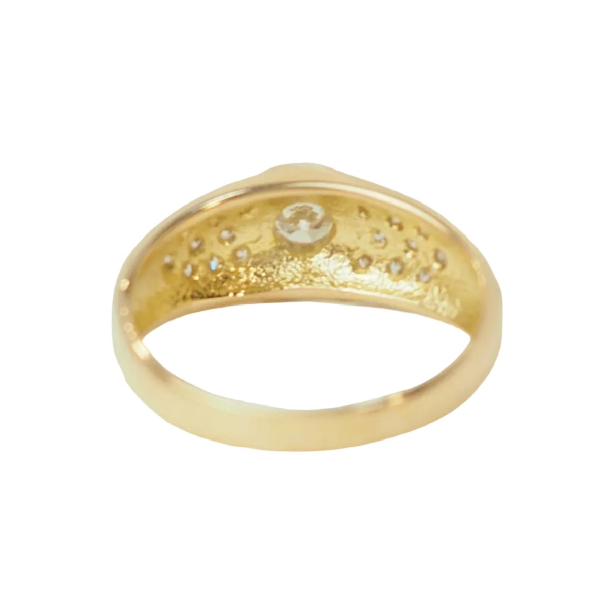 Bague Jonc en or jaune et diamants - Castafiore