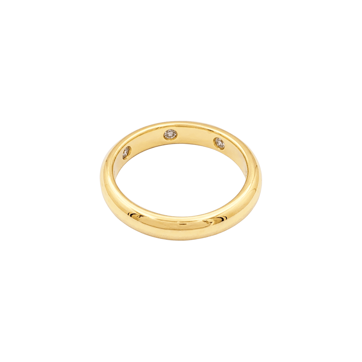 Bague Jonc en or jaune et diamants - Castafiore