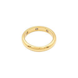 Bague Jonc en or jaune et diamants - Castafiore