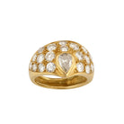 Bague Jonc en or jaune et diamants - Castafiore