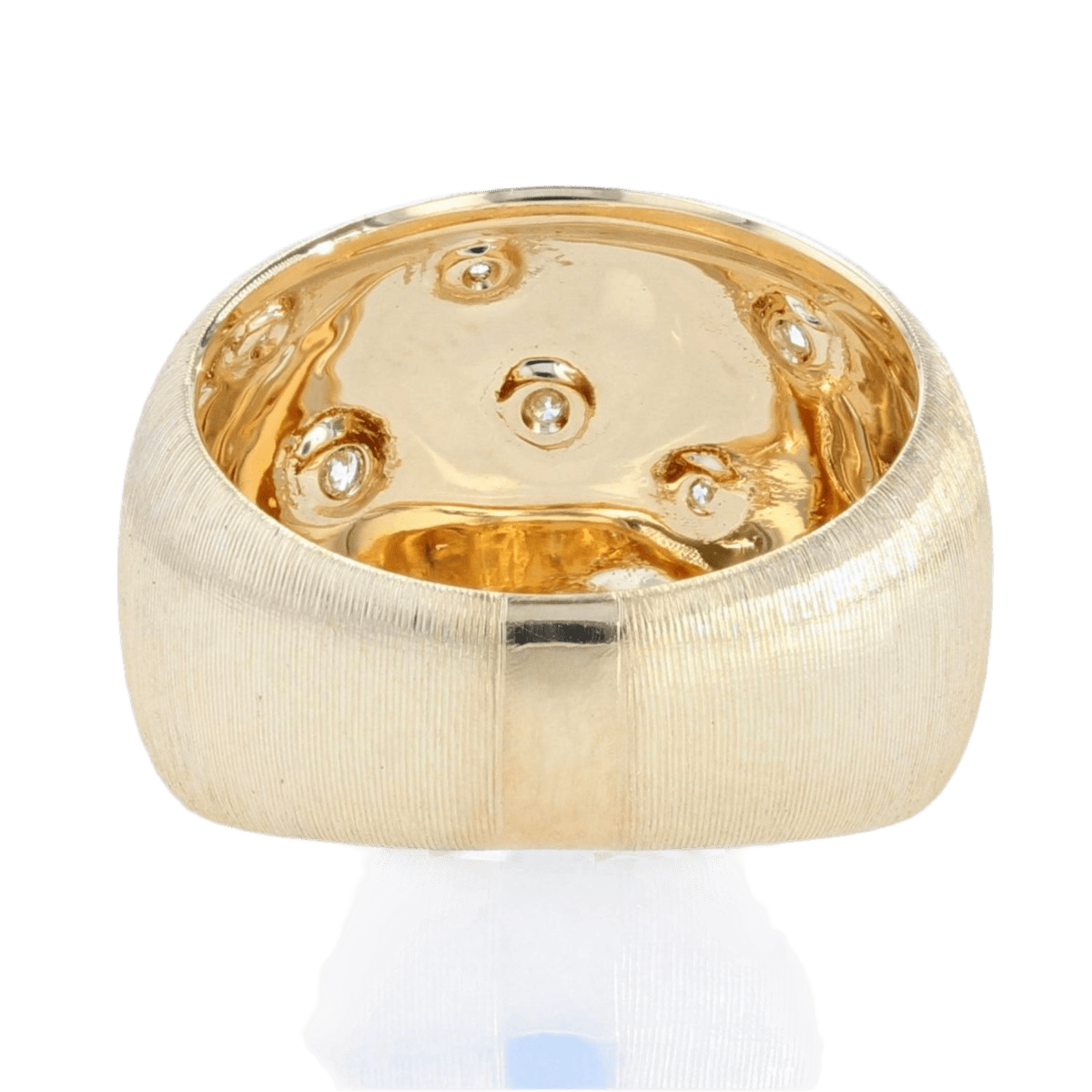 Bague Jonc en or jaune et diamants - Castafiore