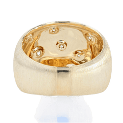 Bague Jonc en or jaune et diamants - Castafiore