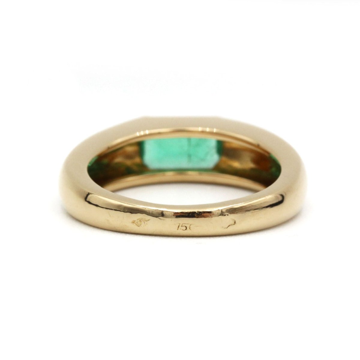 Bague Jonc en or jaune et émeraude - Castafiore