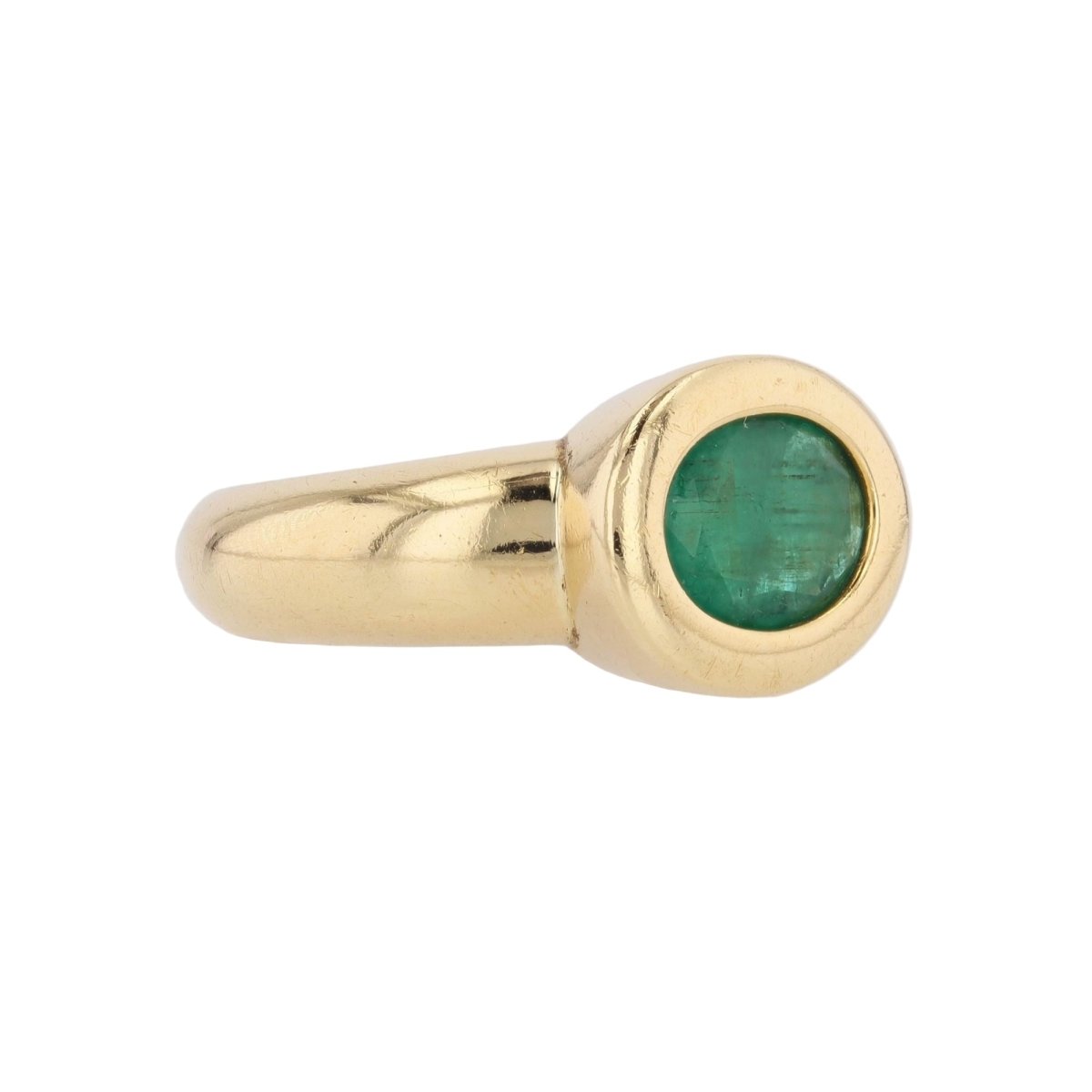 Bague Jonc en or jaune et émeraude - Castafiore