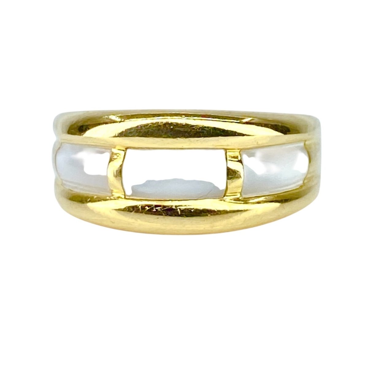 Bague Jonc en or jaune et nacre - Castafiore