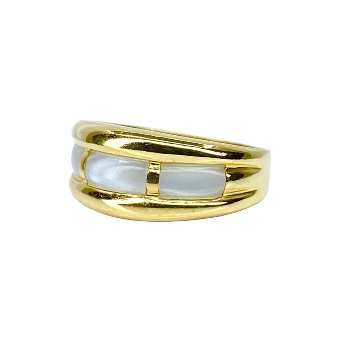 Bague Jonc en or jaune et nacre - Castafiore