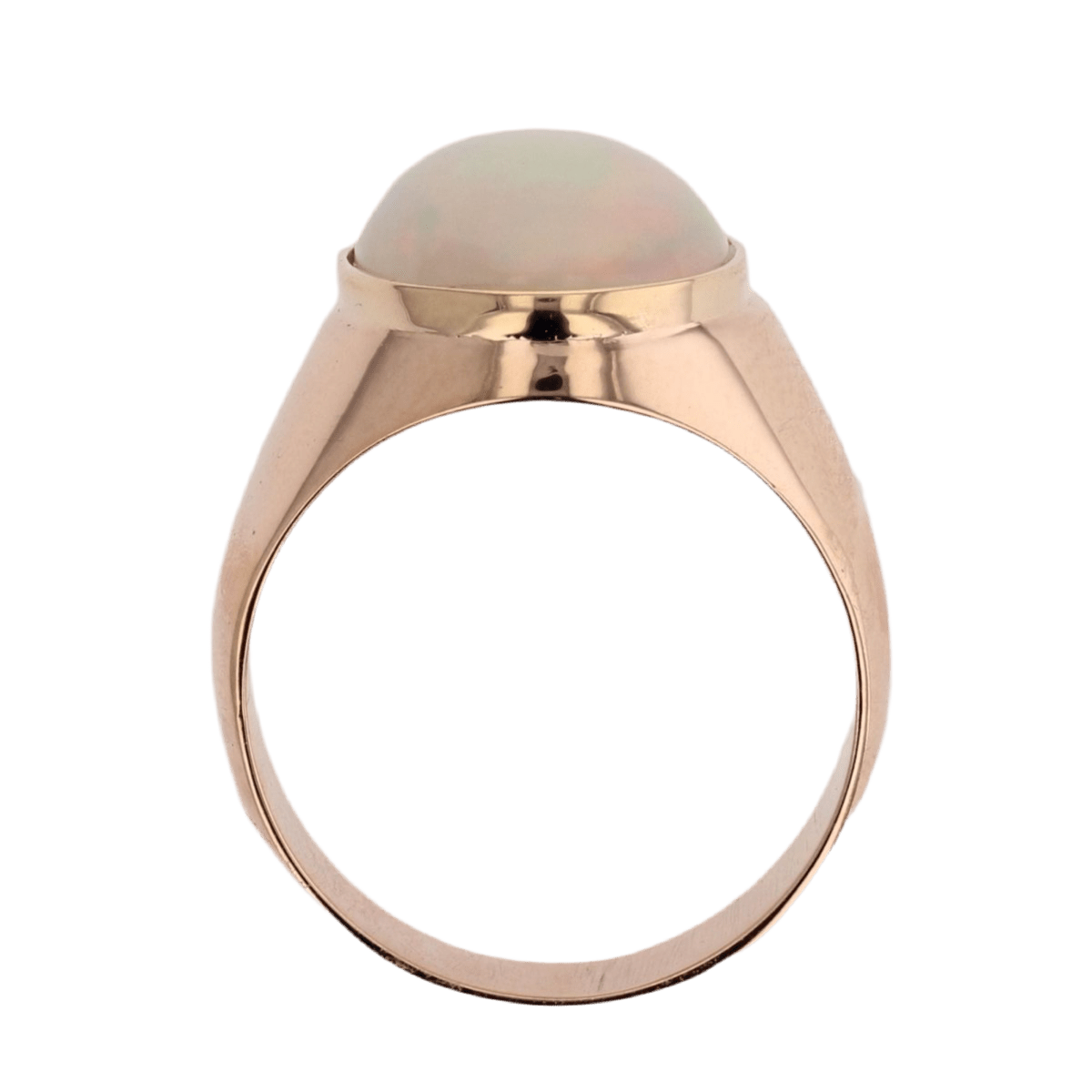 Bague Jonc en or jaune et opale - Castafiore