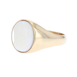 Bague Jonc en or jaune et opale - Castafiore