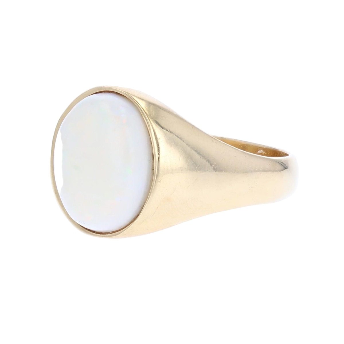 Bague Jonc en or jaune et opale - Castafiore