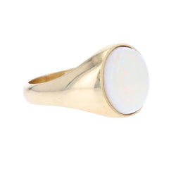 Bague Jonc en or jaune et opale - Castafiore