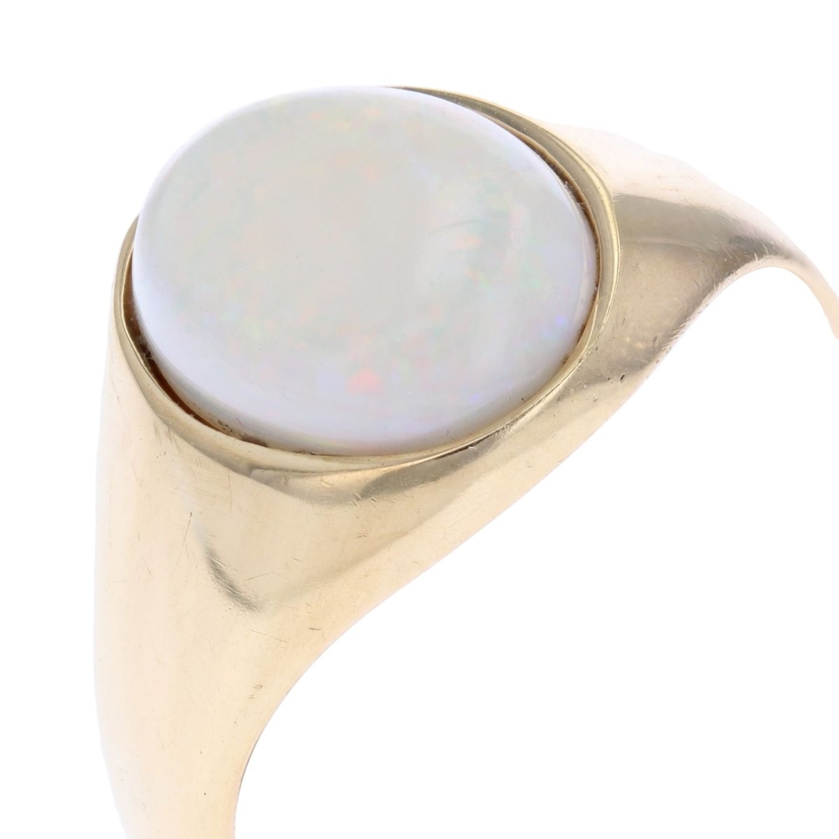 Bague Jonc en or jaune et opale - Castafiore