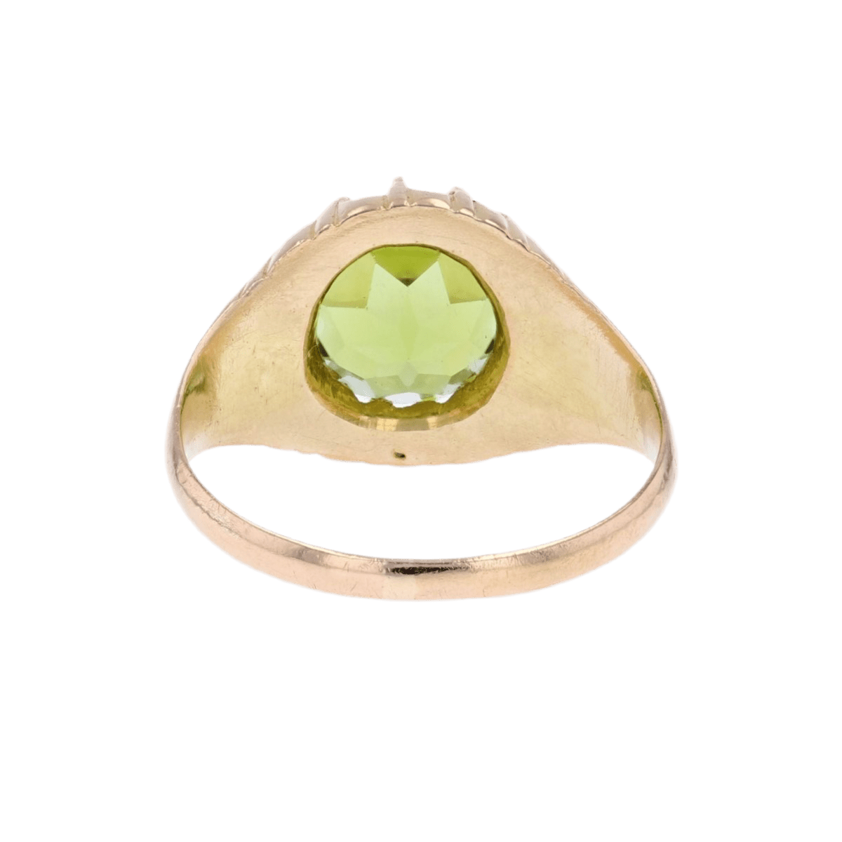 Bague Jonc en or jaune et péridot - Castafiore