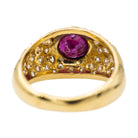 Bague Jonc en Or jaune et Rubis - Castafiore