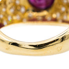 Bague Jonc en Or jaune et Rubis - Castafiore