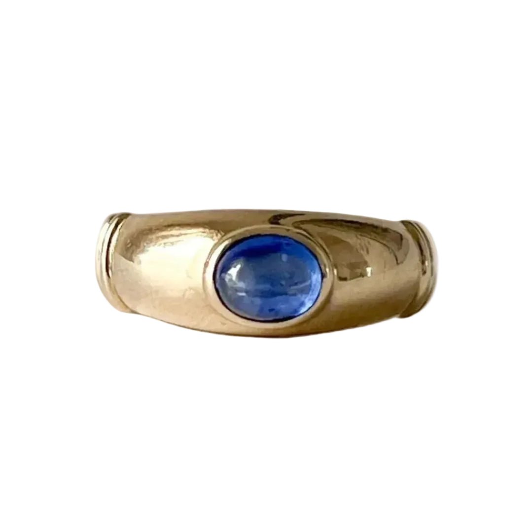 Bague Jonc en or jaune et saphir - Castafiore