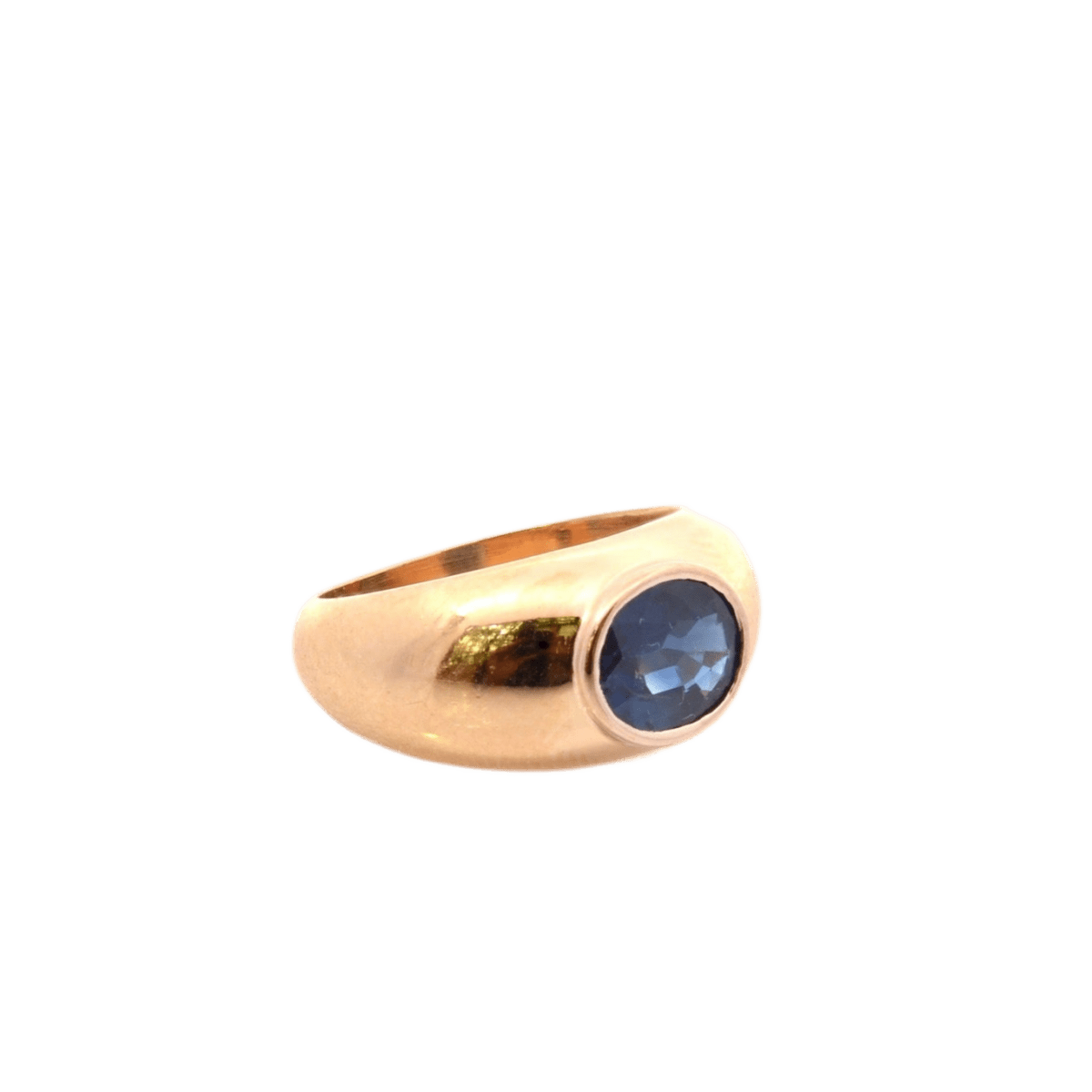 Bague Jonc en or jaune et saphir - Castafiore