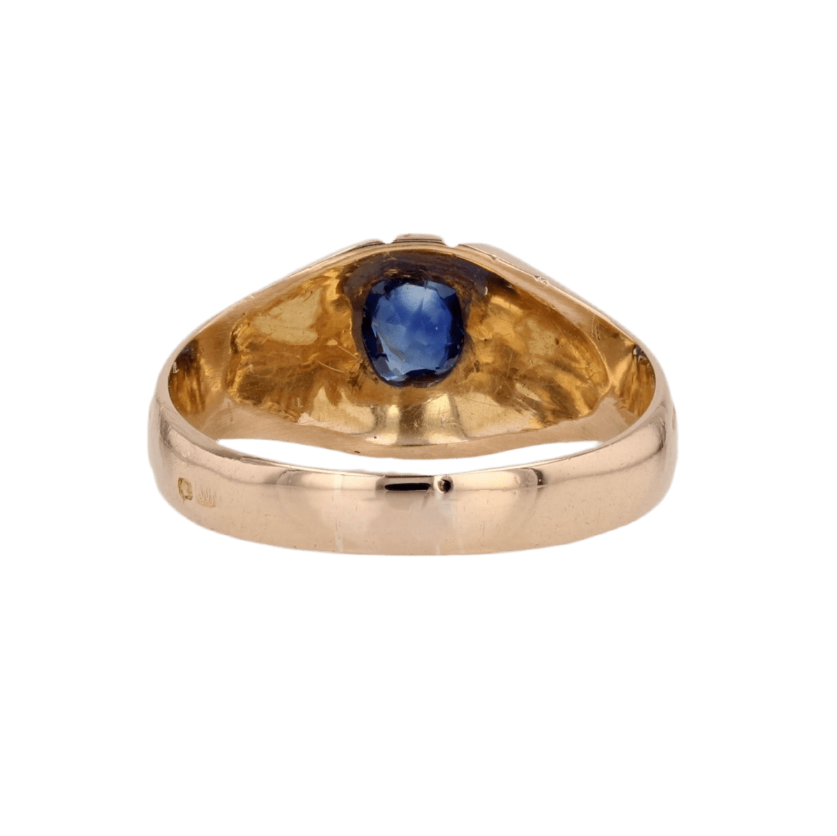 Bague Jonc en or jaune et saphir - Castafiore