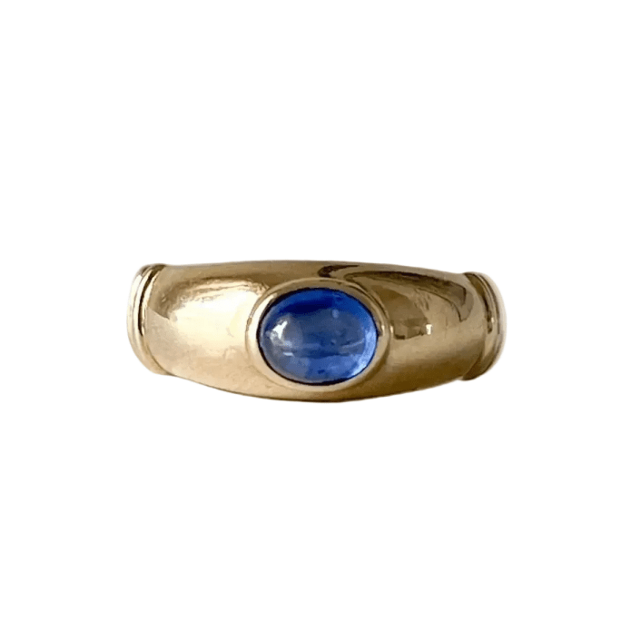 Bague Jonc en or jaune et saphir - Castafiore