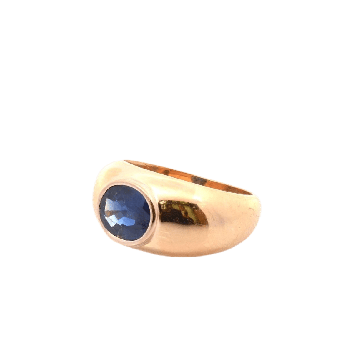 Bague Jonc en or jaune et saphir - Castafiore