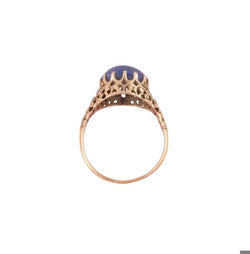 Bague Jonc en or jaune et saphir - Castafiore