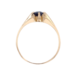 Bague Jonc en or jaune et saphir - Castafiore