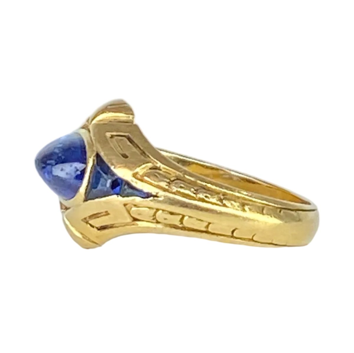 Bague Jonc en or jaune et saphirs - Castafiore