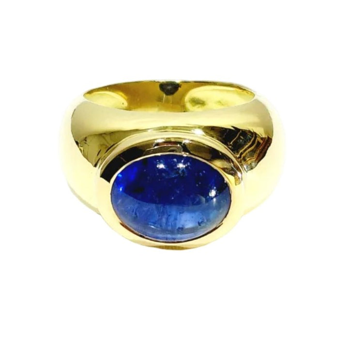 Bague Jonc en or jaune et tanzanite - Castafiore