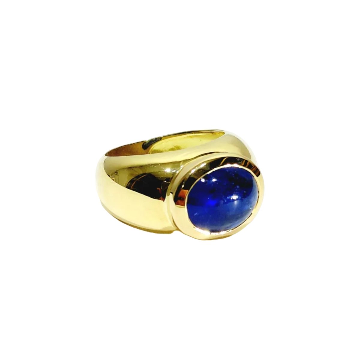 Bague Jonc en or jaune et tanzanite - Castafiore