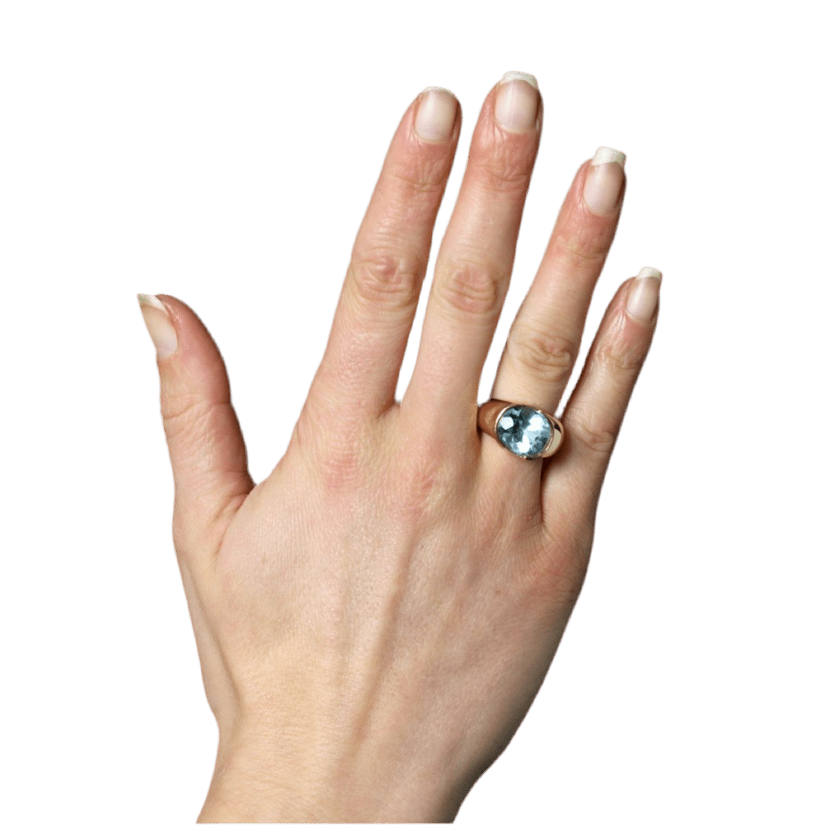 Bague Jonc en or jaune et topaze - Castafiore