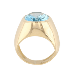 Bague Jonc en or jaune et topaze - Castafiore