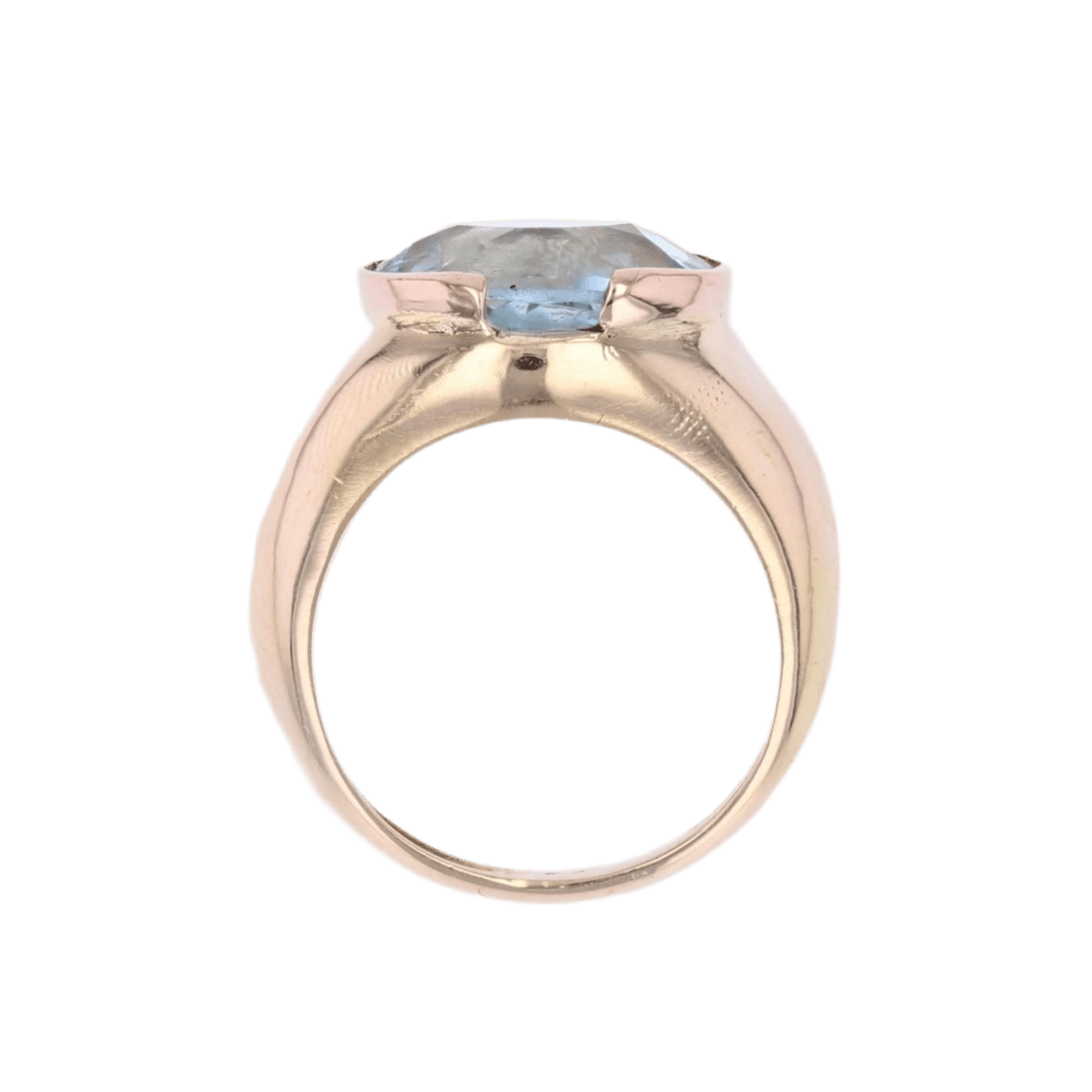 Bague Jonc en or jaune et topaze - Castafiore