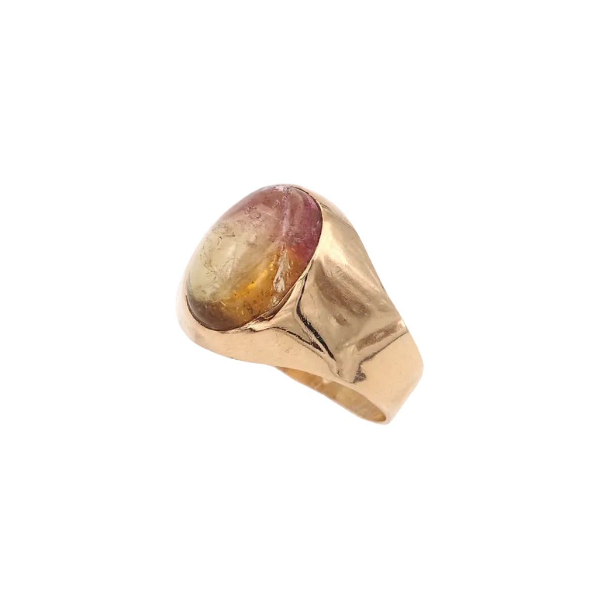 Bague Jonc en or jaune et tourmaline - Castafiore