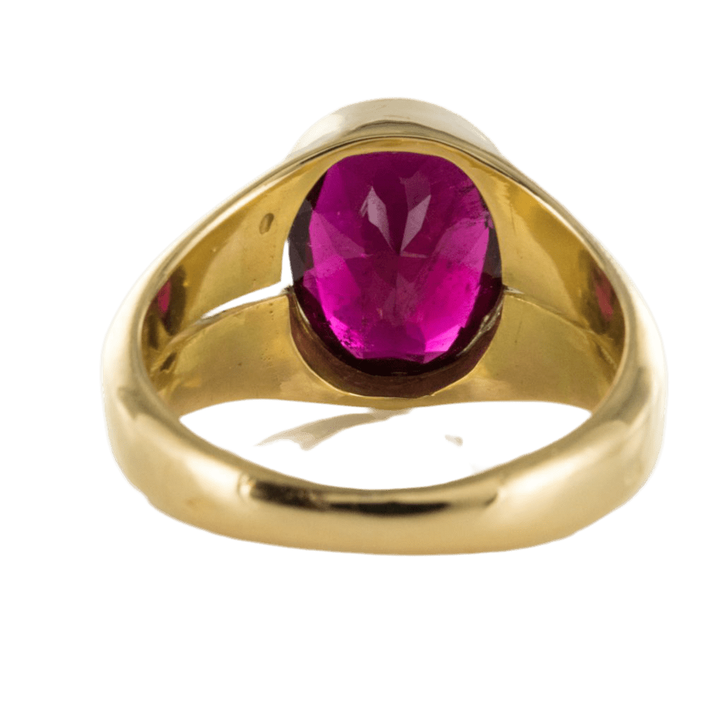Bague Jonc en or jaune et tourmaline - Castafiore