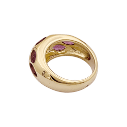 Bague Jonc en or jaune et tourmalines - Castafiore
