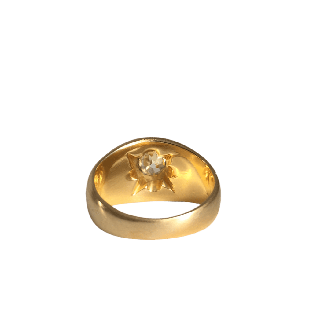 Bague Jonc en or jaune, or blanc et diamant - Castafiore