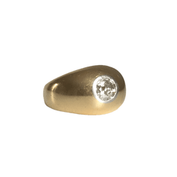 Bague Jonc en or jaune, or blanc et diamant - Castafiore