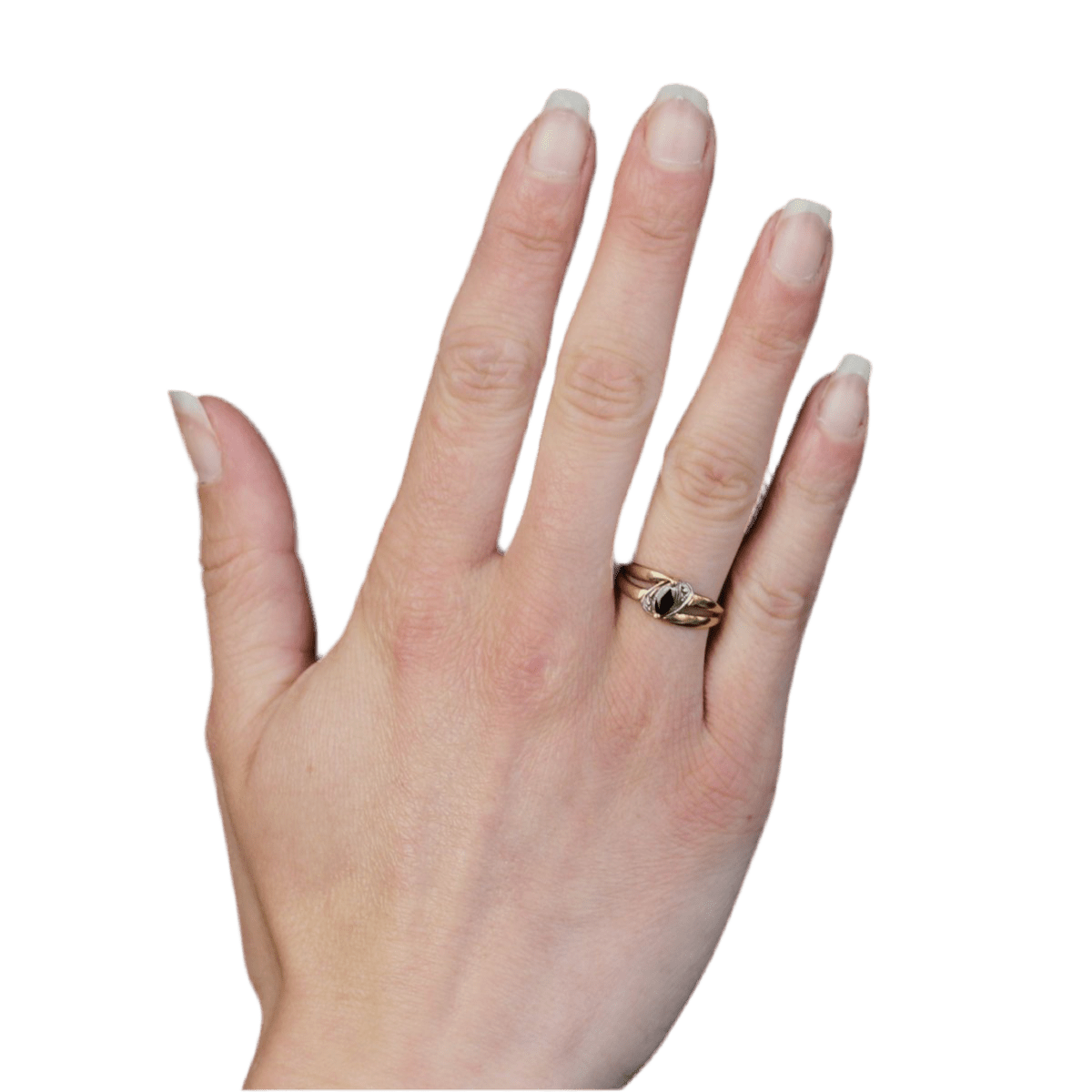 Bague Jonc en or jaune, or blanc et saphir - Castafiore