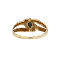 Bague Jonc en or jaune, or blanc et saphir - Castafiore